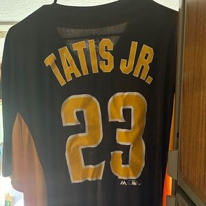 Majestic Brown and Yellow Padres Jersey
